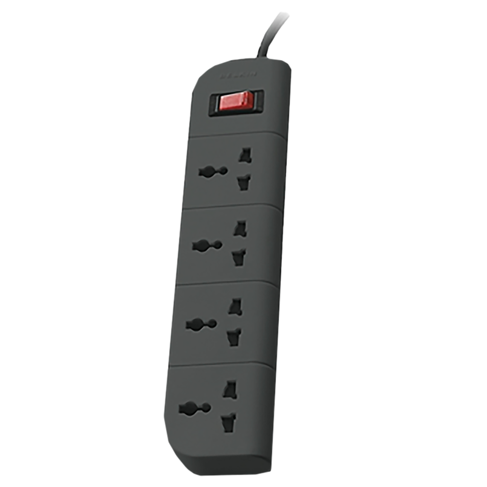 Buy Belkin 1.5M 4 Outlet Surge Protector (F9E400ZB, Grey) Online - Croma